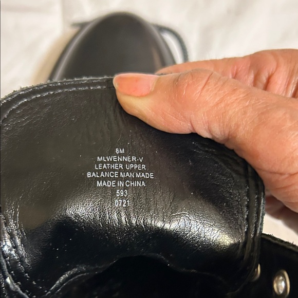 Marc Fisher Black Leather Combat Boots with Patterned Laces, Retails for $239 - Picture 12 of 12